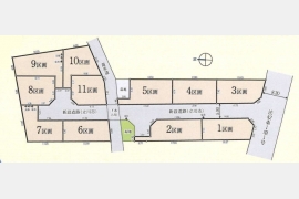 立川市一番町4丁目〈売地〉西武拝島線「武蔵砂川」駅徒歩10分　商業施設や公園など周辺施設が充実しており ご家族みんなが安心出来る好立地！　全11区画