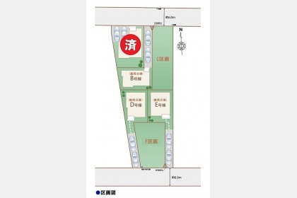 東大和市立野2丁目〈売地〉多摩モノレール「上北台」徒歩5分　駅から徒歩5分の好立地　広々140㎡　全6区画売地販売2区画